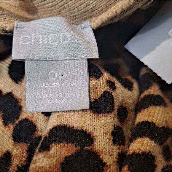 NWT CHICO’S Mountain Lynx V Neck Tunic Pullover Sweater Sz OP Cashmere b… - Picture 5 of 7